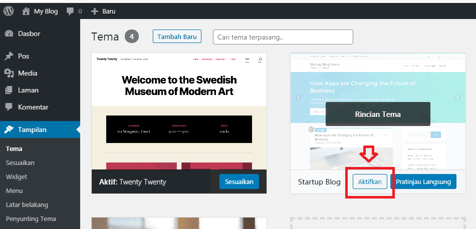 Startup Blog - Tema WordPress