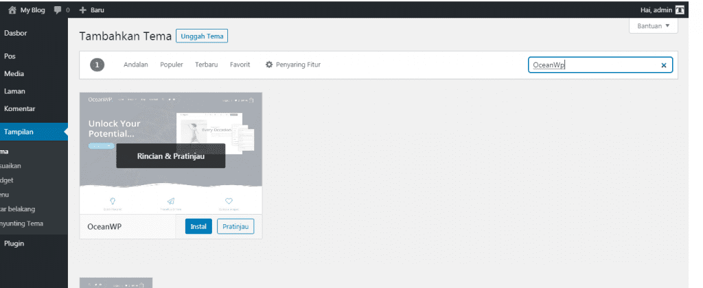 OceanWP Tema WordPress