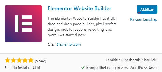 Cara Install Elementor