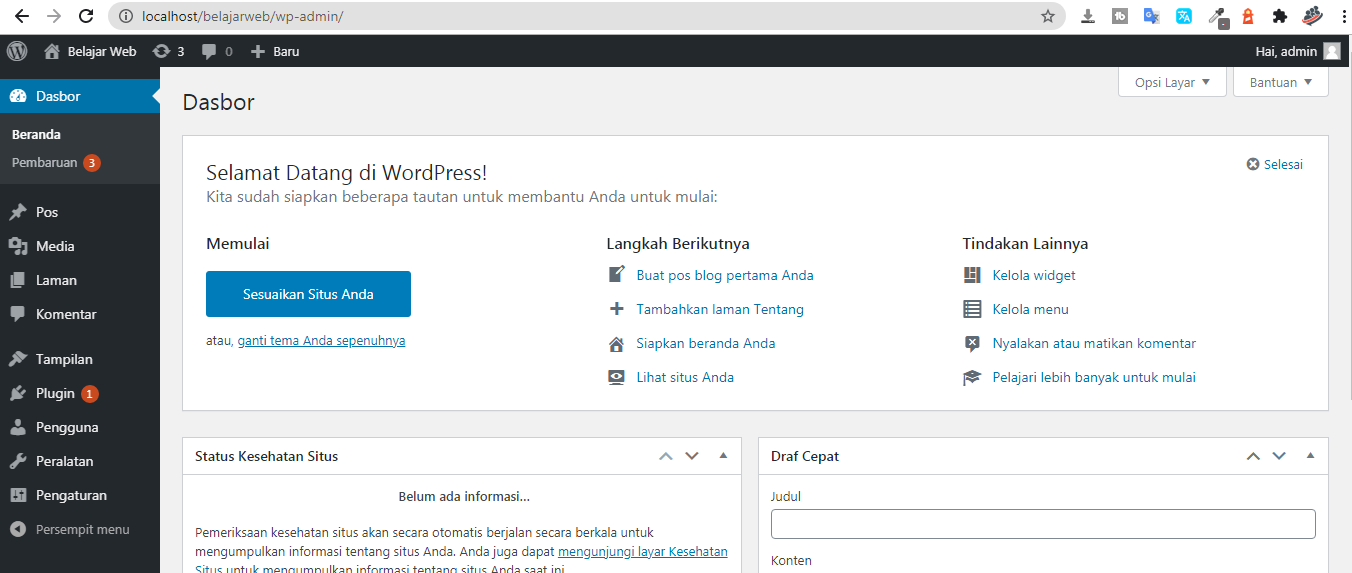 Cara Install WordPress Di XAMPP