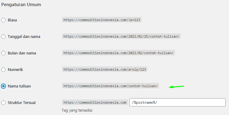 Settingan Dasar WordPress