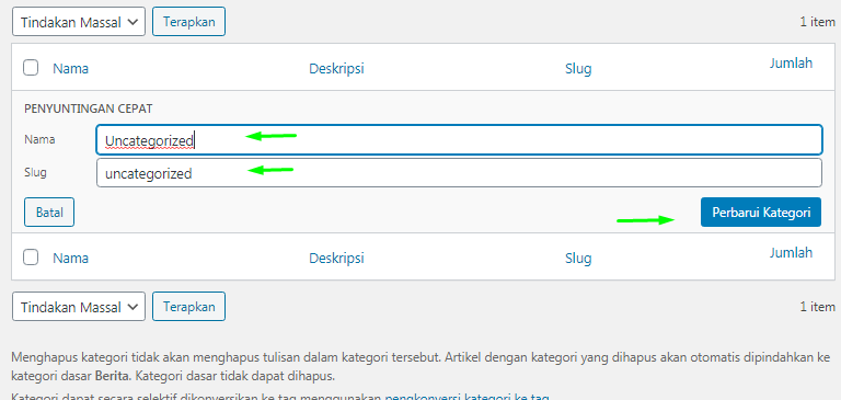 Settingan Dasar WordPress