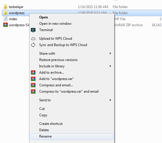Cara Install WordPress di Laragon