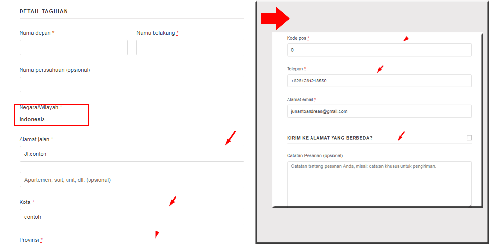 Cara Custom Checkout Woocommerce
